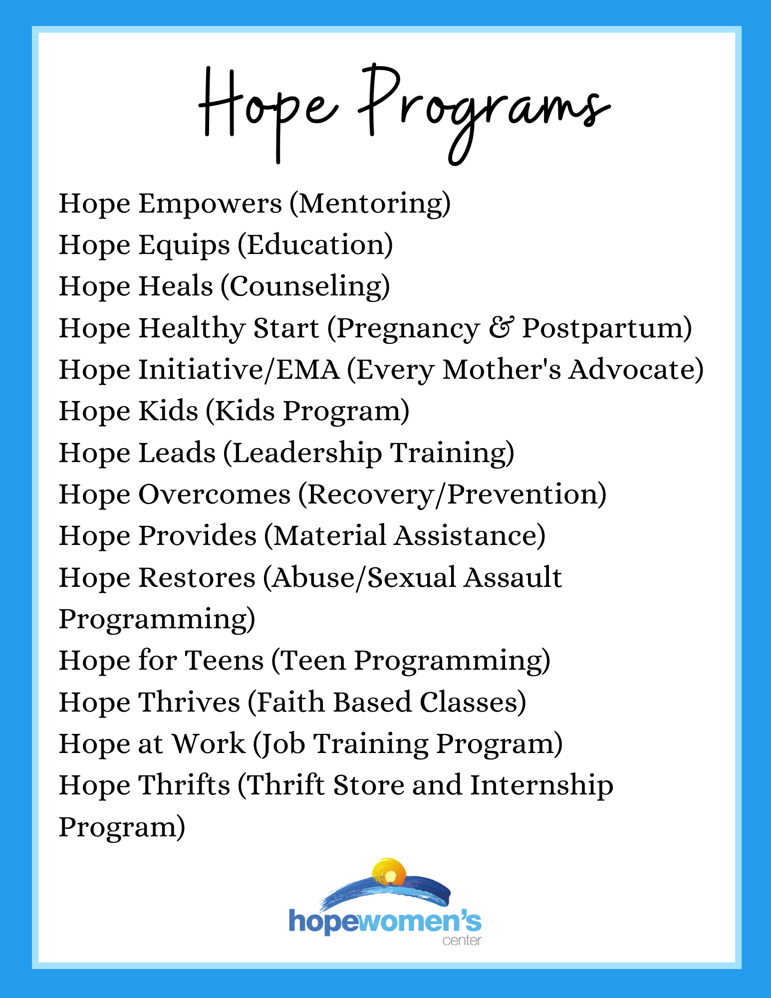 Hope Programs